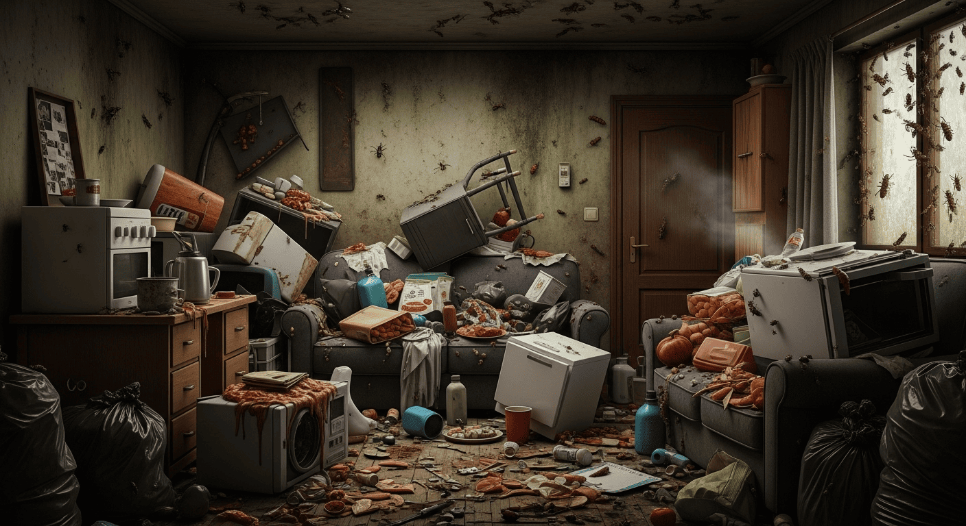 虫が発生した現場写真